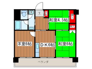 富士蔵コーポの物件間取画像